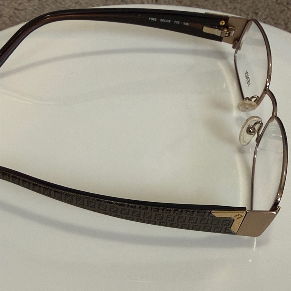 Fendi Dark Brown Rectangular Glasses - image 4